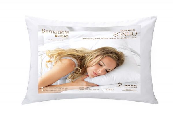 Travesseiro Nasa com Capa  em Algodao e Espuma Visco Elastico (70cm x 50cm) 02 peça