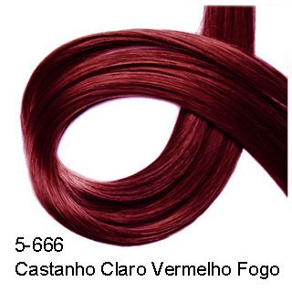 Coloração Felithi 5-666 Castanho Claro Vermelho Fogo