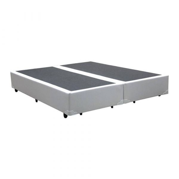 Base King Bipartida 2x 96x203x38 Corino Branco SR Movelaria