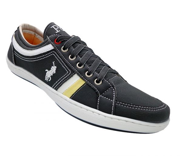 Sapatênis Polo Ralph Lauren Couro Sintético Preto e Branco MOD:12850