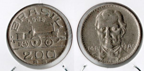 V143 - 200 Réis 1936 -Tiragem  3.028.000