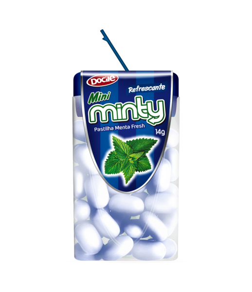 Pastilha Mini Minty Menta Flesh Caixa c/ 12 rf x 12 pt x 14g - cod 8515