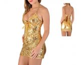 Vestido Dourado Lantejoula Dourado