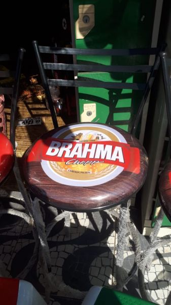Banqueta Alta Itália C/ Assento Brahma Ideal P/ Bar Restaurante Cozinha