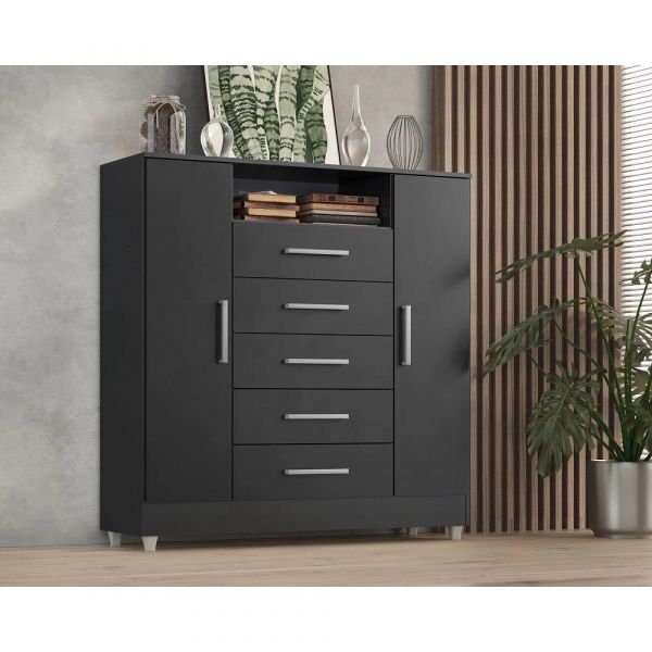 Comoda Isabele 5G2P1N Onix Quarta Divisao