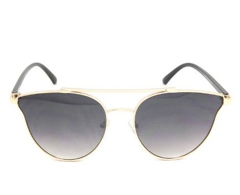 ÓCULOS DE SOL DOURADO COM LENTE PRETA