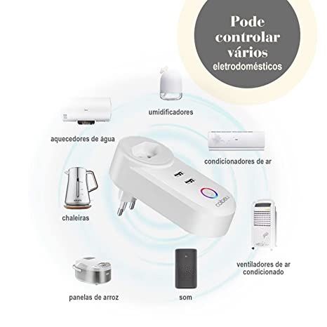 Tomada inteligente WiFi, Smart Plug Sem Fio Doméstica Multifuncional, Controle Remoto de Eletrodomés