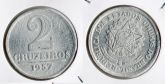 BX279/2 - 2 Cruzeiros 1957 - 194.000 - ESCASSA - Aluminio