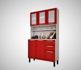 Kit Cozinha Aco Triplo 6P3Vdr2G Colors Vermelho Bertolini