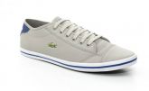 SAPATENIS LACOSTE COURO CINZA C/ AZUL - LS-5607