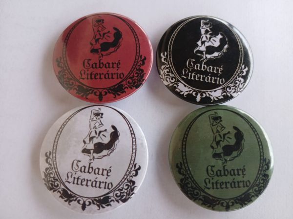 Combo Bottons -  Cabaré Literário - 4 Peças  3,5 cm