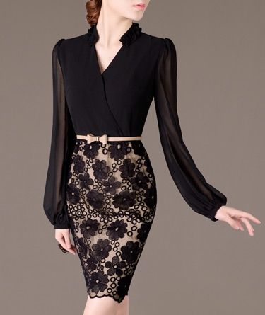 Aproveite Vestido Elegante Manga Longa FRETE GRATIS