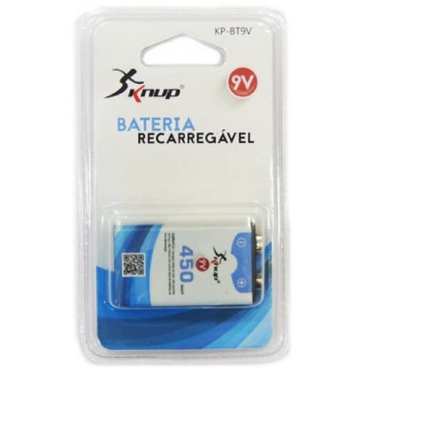 Bateria Recarregável 9V - Knup KP-BT9V