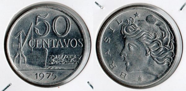 V313a - 0,50 1975 Aço Inox/Sem Serrilha