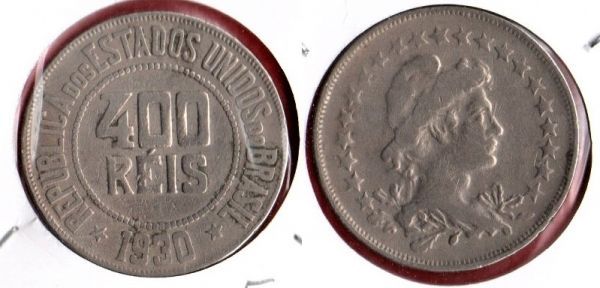 V118-5 - 400 réis 1930 - Tiragem 1.031.000 -Bela Peça