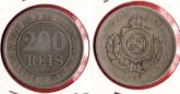 V033-1 - 200 Réis 1874 Tiragem 857.000  - ESCASSA