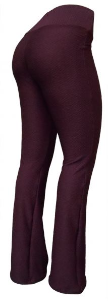 Flare marsala **(G-44) em tecido jacquard piquet