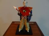 Boneco em Porcelana e Tecido - Samurai 28 cm