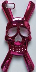 CASE CAVEIRA ROSA PARA IPHONE 5 E 5S