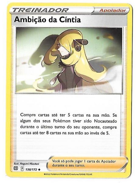 Pokemon Ambição da Cíntia Espada e Escudo Astros Cintilantes