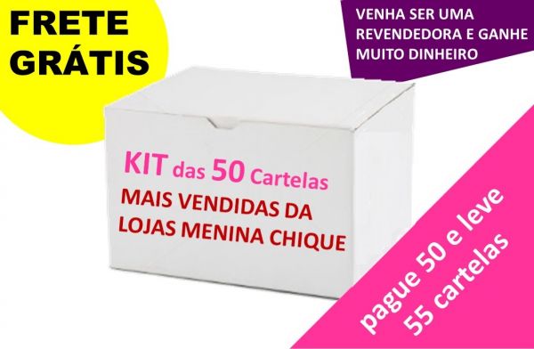Kit Pronto com 50 Cartelas de Películas para Unhas
