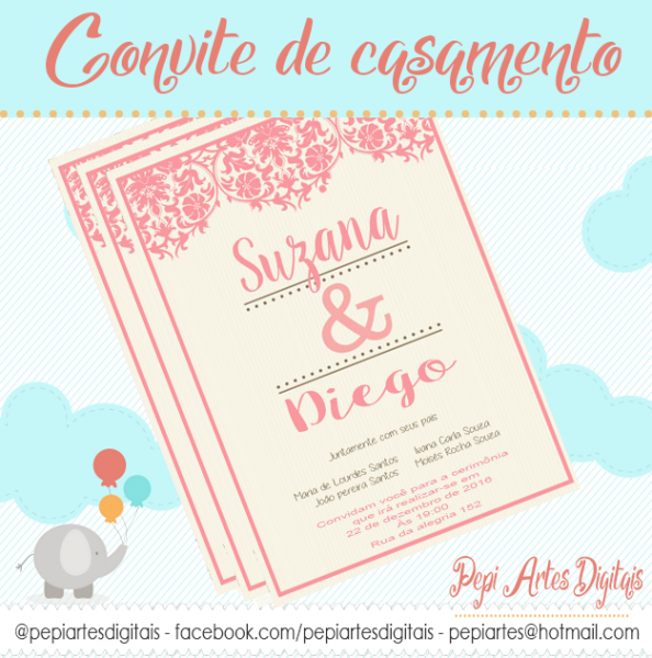 Convite de casamento