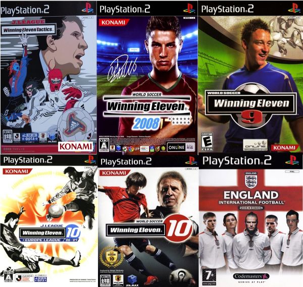 Kit J.League Winning Eleven + England International Football 2004 Edition com 6 Jogos