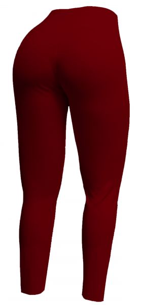 Legging vermelha (60/62) em crepe de malha, cintura alta,gramatura média