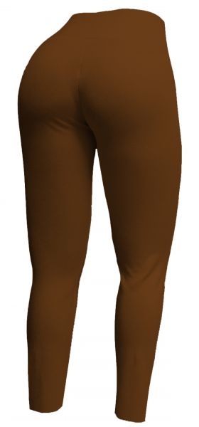 Legging caramelo (60/62) em crepe de malha, cintura alta,gramatura média