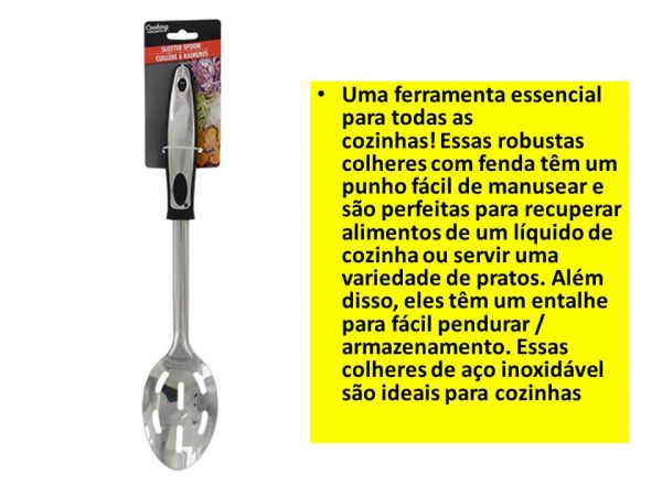 Colher grande de aço aberta
