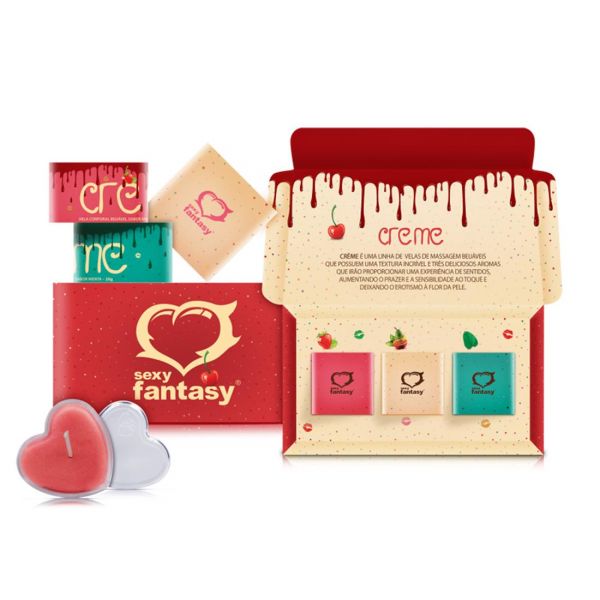 KIT 03 VELAS CRÈME EDIÇÃO LIMITADA SEXY FANTASY
