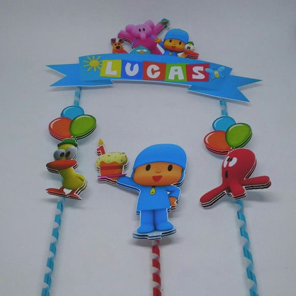 Arquivo Digital Silhouette TOPO DE BOLO - Pocoyo P17
