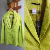 Blazer texturizado verde limão