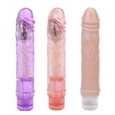 Prótese Vibrador Interno Silicone Cristal 22 X 4cm KGel