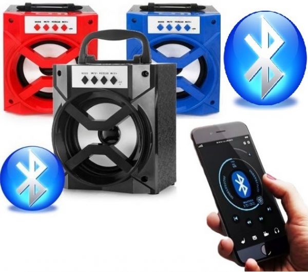 Caixa de Som Portátil Bluetooth MS-134BT - Cores Sortidas
