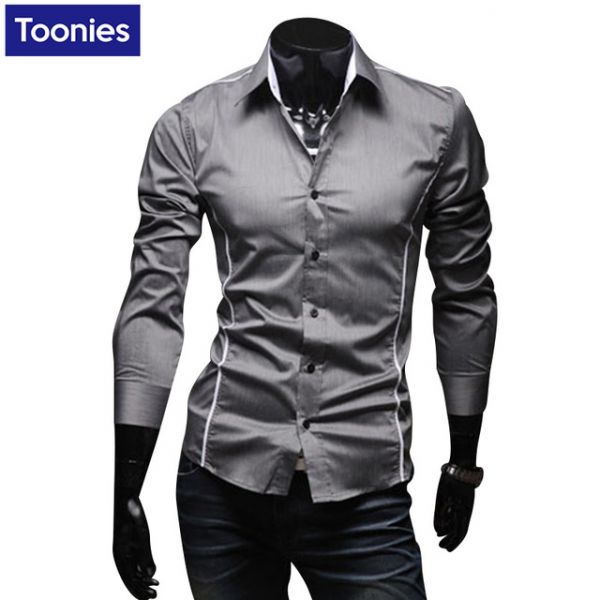 Camisa Social Casual Luxo Manga Longa Toonies Homenselegante