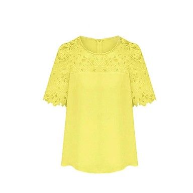 Moda Luxo: Blusa Chifon Renda, de Ótima Qualidade. Frete Grátis.