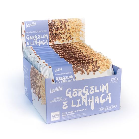 Levitta Gergelim e Linhaça - Caixa com 24 unidades de 10gr