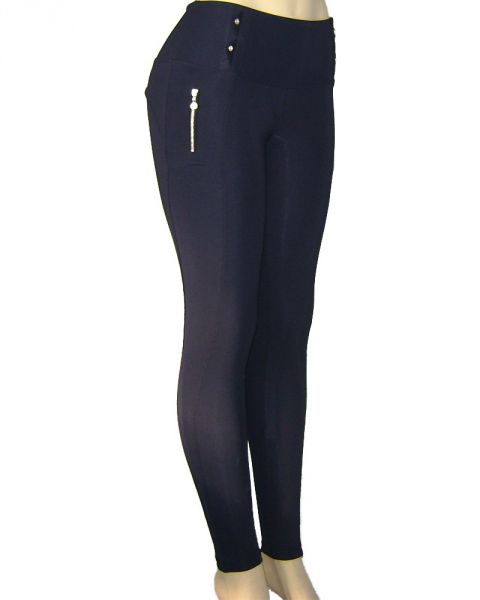 Legging em poliamida com ziper lateral