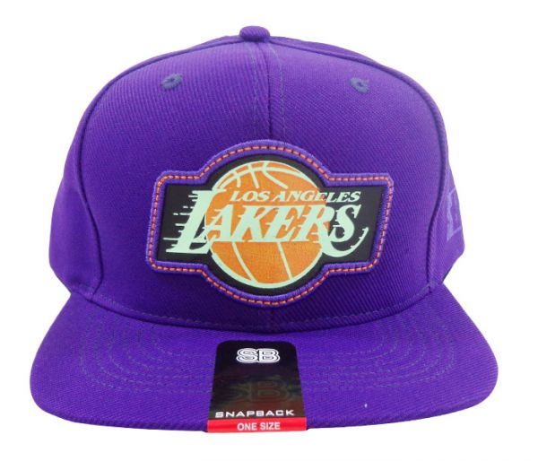 Boné Aba Reta Fluorescente Los Angeles Lakers Roxo