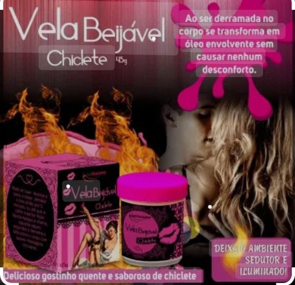 VELA DE MASSAGEM BEIJAVEL CHICLETE