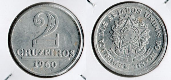 V282-1 - 2,00 cruzeiros 1960 - Tiragem 19.624.000 -