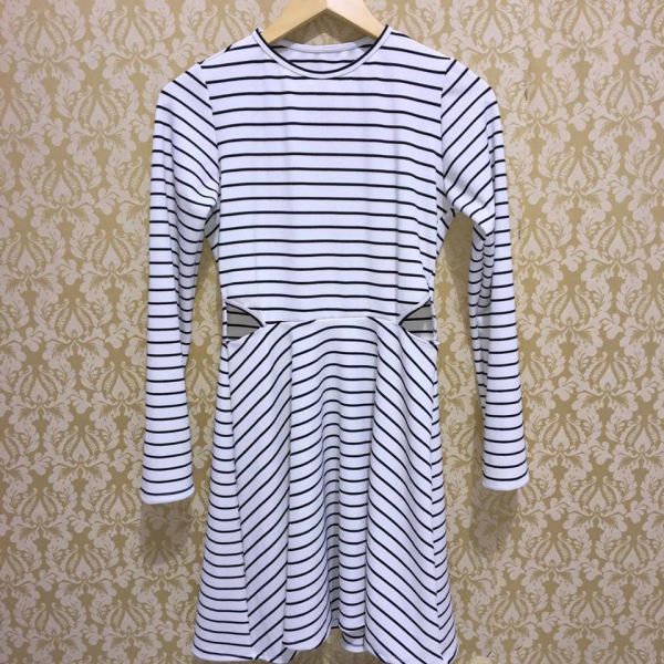 VESTIDO MANGA LONGA LISTRAS