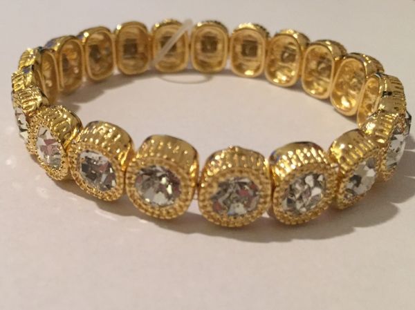 Pulseira Dourada Cristal