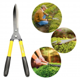 Tesoura Profissional P/ Cerca Viva E Grama Jardinagem 53cm Cor Preto