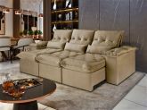 Estofado Retr Recl Ouro Preto 260 3x70 Capuccino Inca 15 Idealle