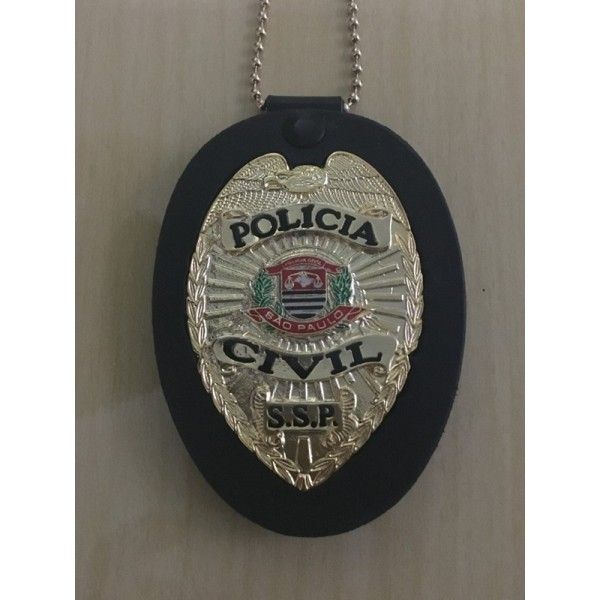 DISTINTIVO POLÍCIA CIVIL SP DOURADO OU PRATA ÁGUIA