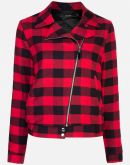 JAQUETA DE FLANELA XADREZ BOLSOS AMARO