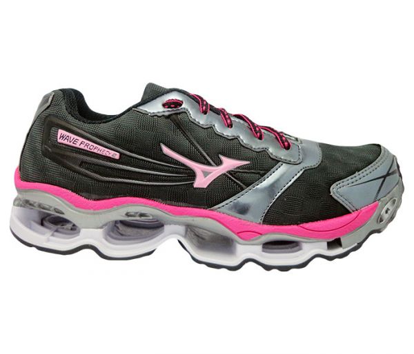 Feminino Mizuno Wave Prophecy II Grafite e Rosa MOD:11412