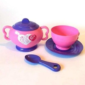 Kit cozinha infantil - Acucareiro com xicara e pires e colherzinha